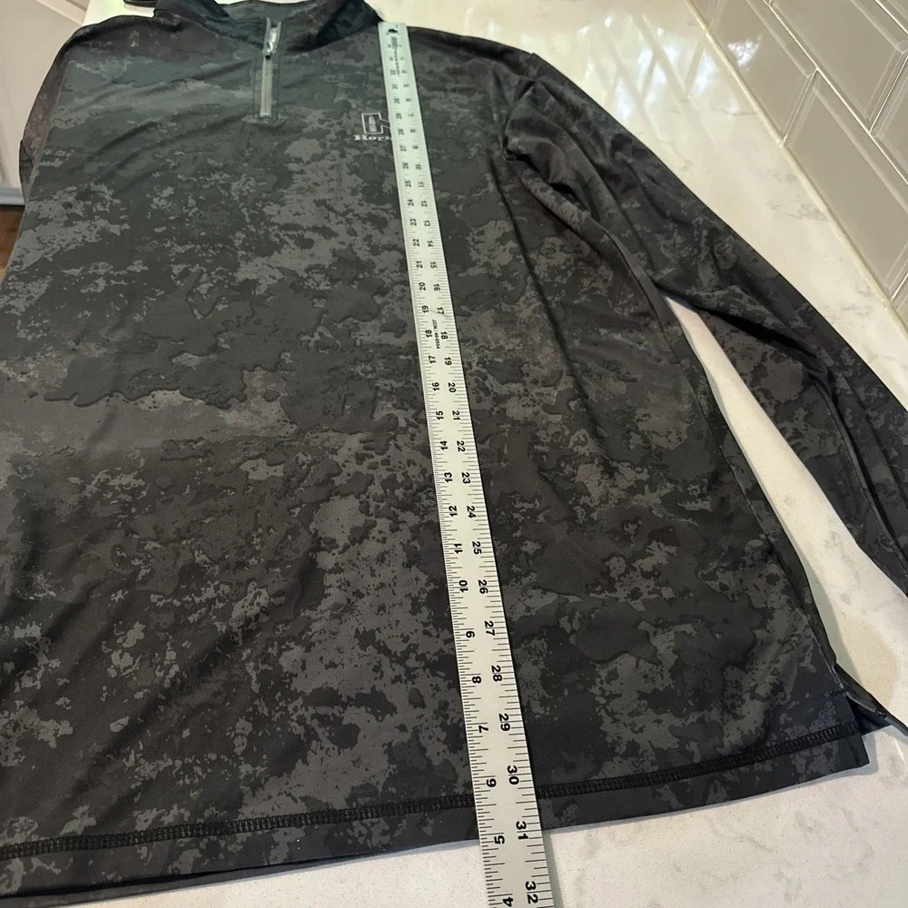 Hornady Men's Performance Large Black Gray Camo 1/4 Zip Jacket Wohali Outdoors